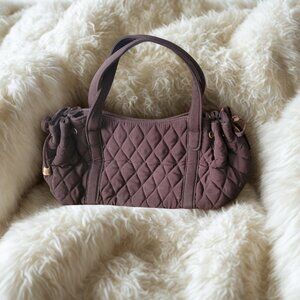 Vera Bradley "Margie" satchel in the espresso brown quilted microfiber material